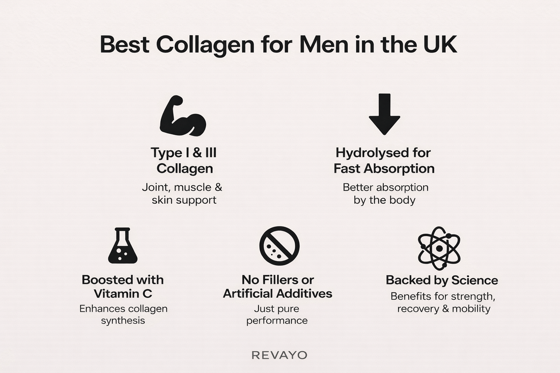 Best Collagen for Men in the UK - Revayo - Mens Collagen
