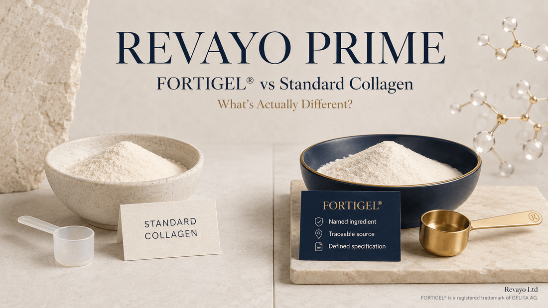 FORTIGEL® vs Standard Collagen Peptides: What's Actually Different 2026 - Revayo