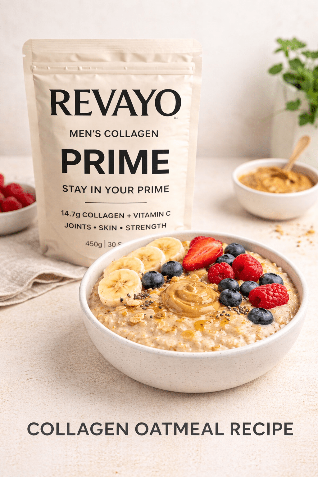 Collagen Oatmeal: High Protein Breakfast Recipe - Revayo