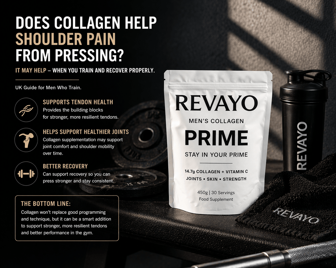 Does Collagen Help Shoulder Pain From Pressing? (UK Guide for Men) - Revayo - Mens Collagen