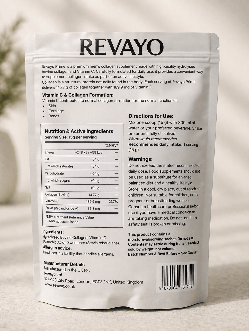 Revayo Prime | Men’s Collagen Supplement UK – Revayo