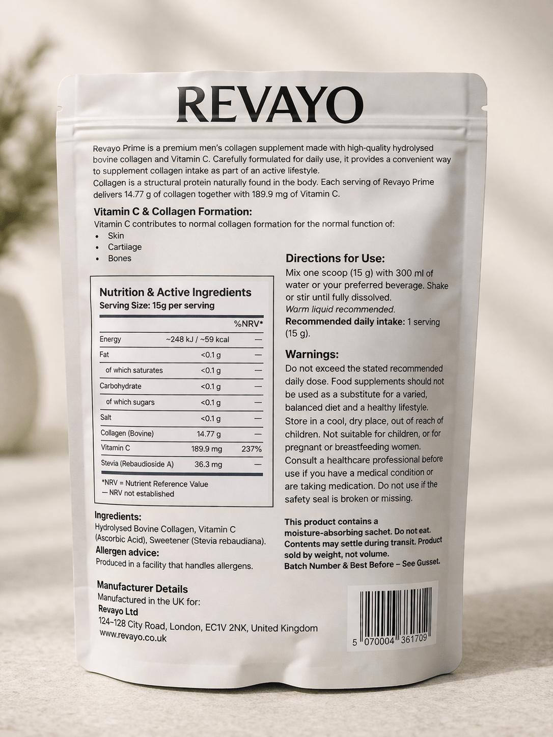 Revayo Prime | Men’s Collagen Supplement UK – Revayo