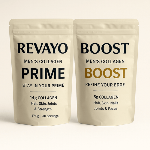 Revayo Stack – Prime & Boost Bundle | Men’s Collagen Supplement UK – Revayo