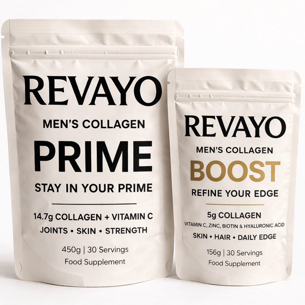 Revayo Stack – Prime & Boost Bundle | Men’s Collagen Supplement UK – Revayo