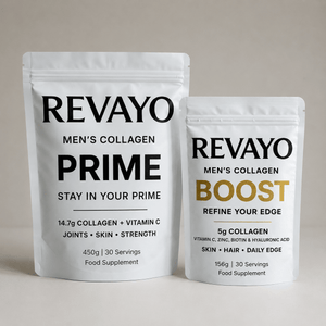 Revayo Stack – Prime & Boost Bundle | Men’s Collagen Supplement UK – Revayo
